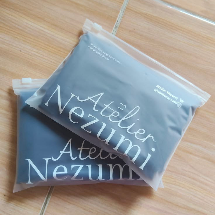 Black Frosted Zipper Bags
