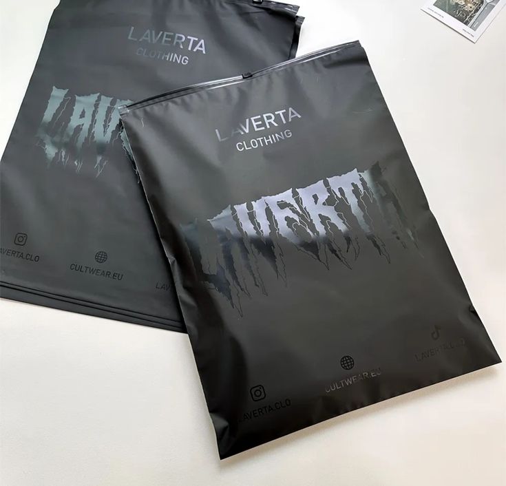 Black Frosted Zipper Bags