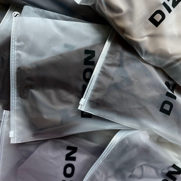 Black Frosted Zipper Bags