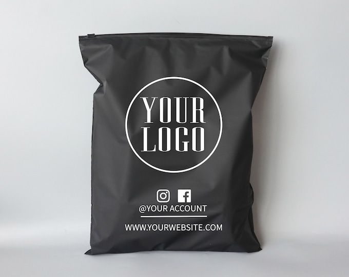 Black Frosted Zipper Bags