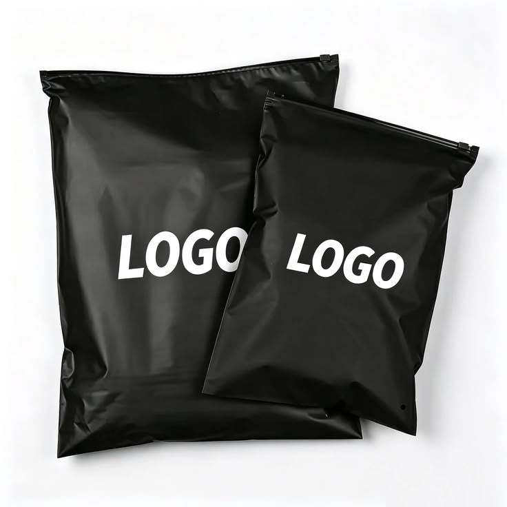 Black Frosted Zipper Bags